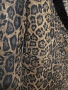 Chic Leopard Print Flocked Oversized Blazer Jacket