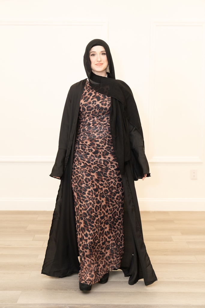 Tiger print abaya outfit