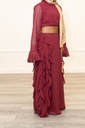 Very check and luxury ruffle dress  full outfit