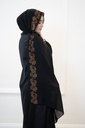 The Shiny Black Collection Black shawls with a shimmer of silver, gold, or black beads. Perfect for abayas, formal wear, and dresses.