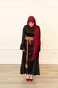 Elegant Modesty Black Dress-Ruffles / Long Sleeve Ruffle
