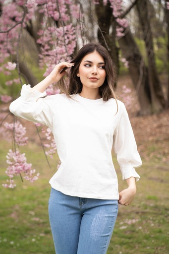 Cotton Stylish White  Blouse
