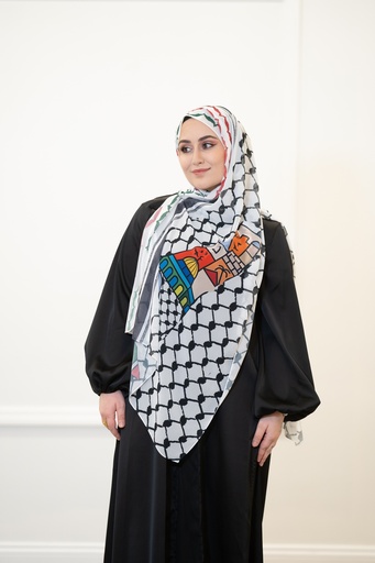 Palestine Map & Kuffiyeh  Scarf
